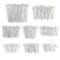 1200 Pieces Eye Pins for Jewelry Making, Bulk 20-Gauge Hooks for DIY Earrings, 8 Assorted Lengths (Silver)